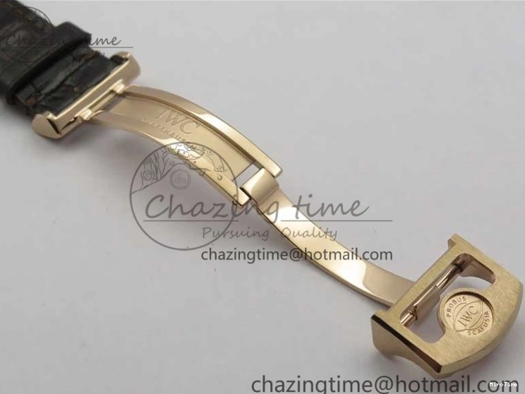 MIROTIME 0218 Compact Portugieser Perpetual Calendar IW503302 RG V9F 1:1 Best Edition White Dial on Brown Leather Strap A 7113